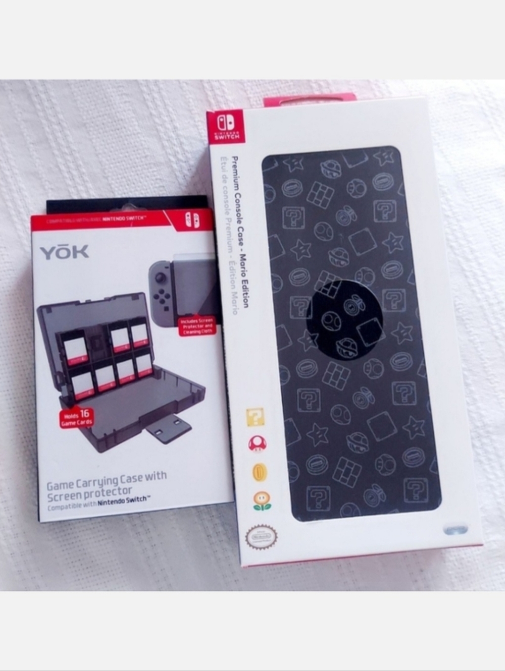 NEW Nintendo Switch Premium Console Case Mario  Edition & Yok Game Carrying Case